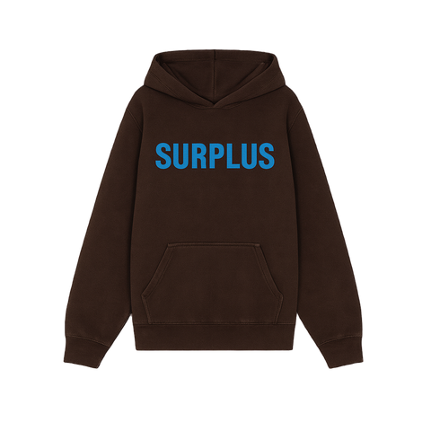 surplus logo hoodie / brown/blue