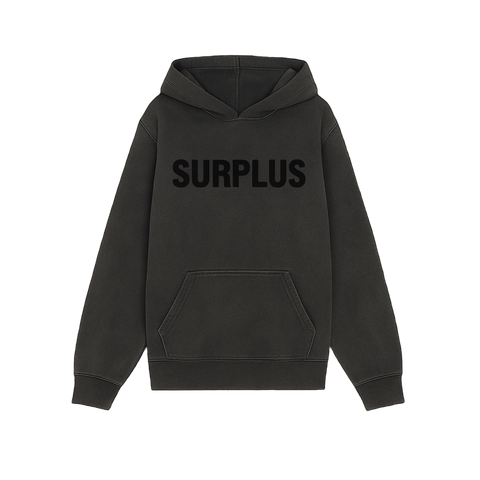surplus logo hoodie / vintage black/black