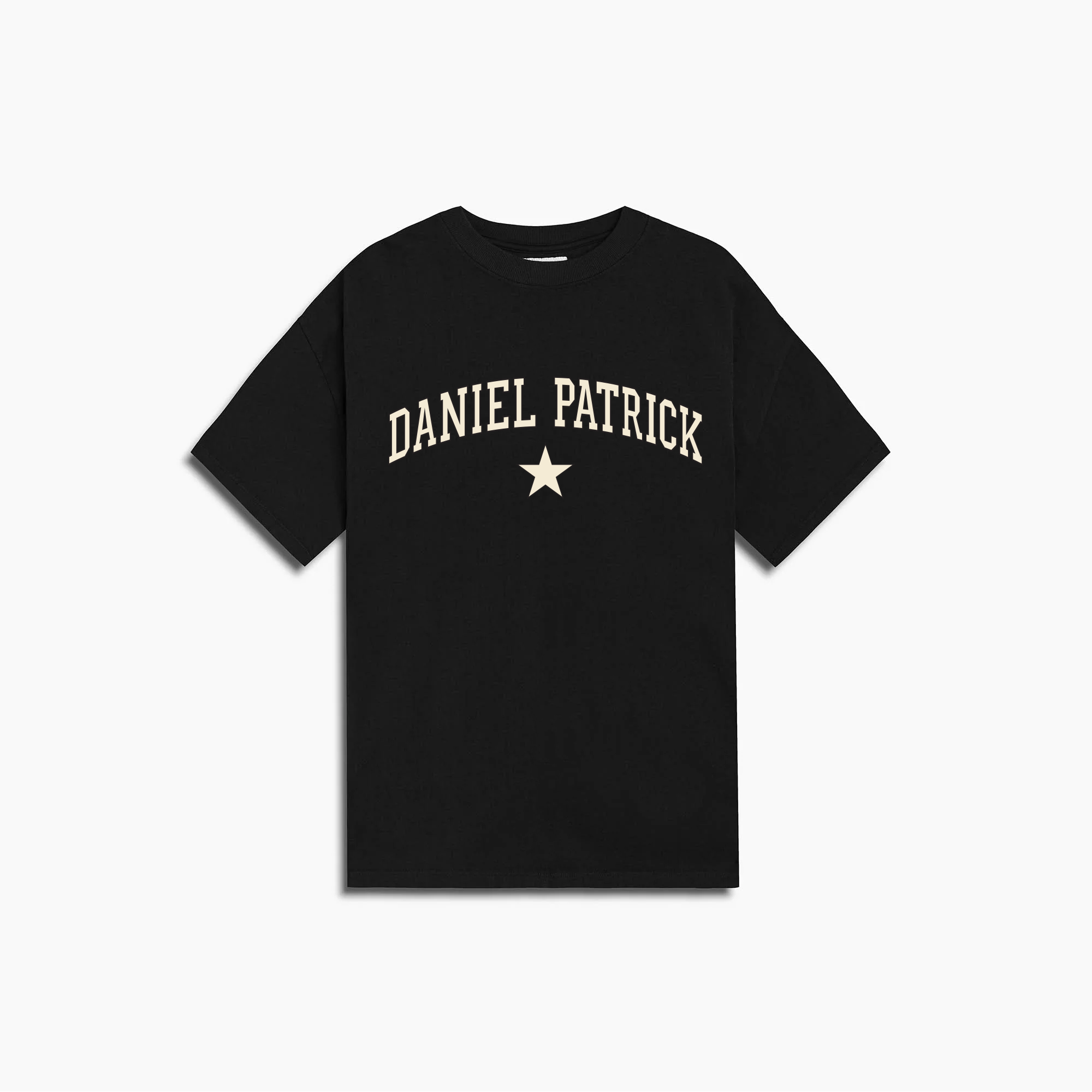 DP varsity star tee / black/natural