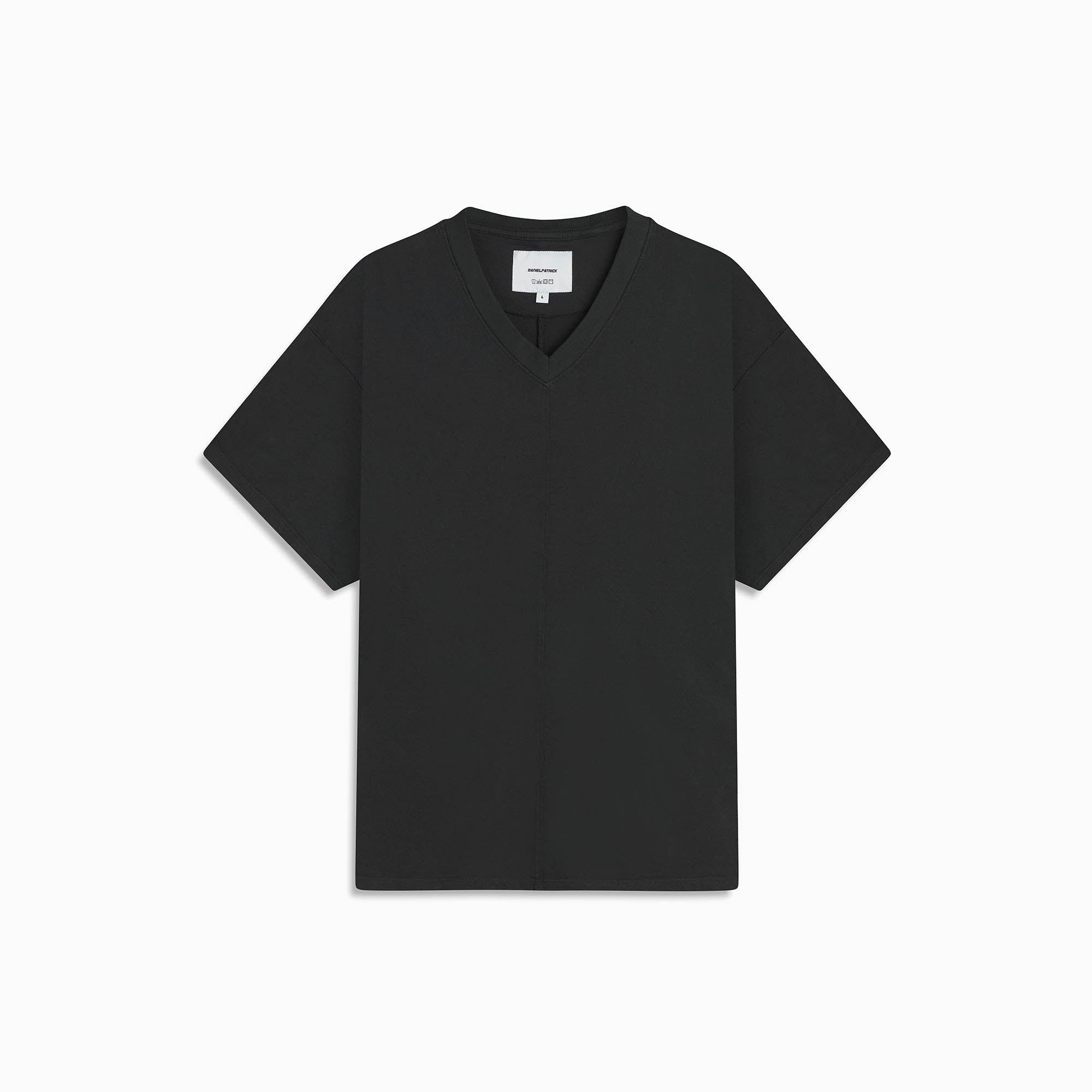 Standard V-Neck Tee in Washed Black
